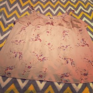Sweet blush colored, floral camisole