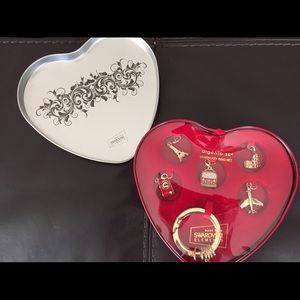 Charm Key Ring Set with Swarovski Crystals