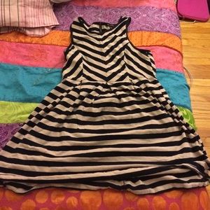 Black and beige dress