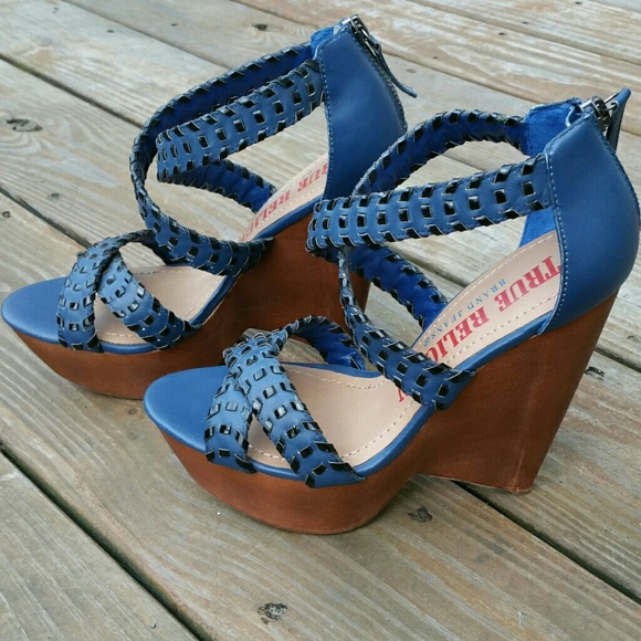 True Religion 'Robot' Wedge Sandal *NWOB*