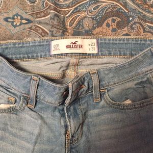 Hollister light colored super skinny jeans.