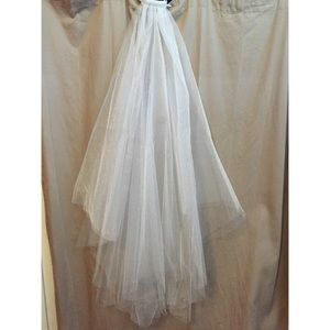 White Tulle Bridal Veil👰