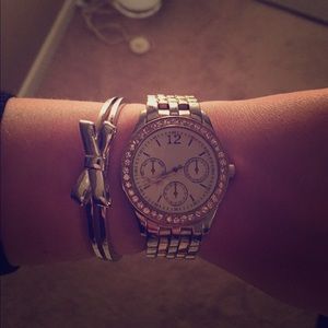 Silver and gold watch!