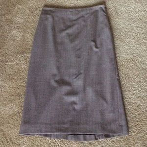 Light brown tweed mid length skirt