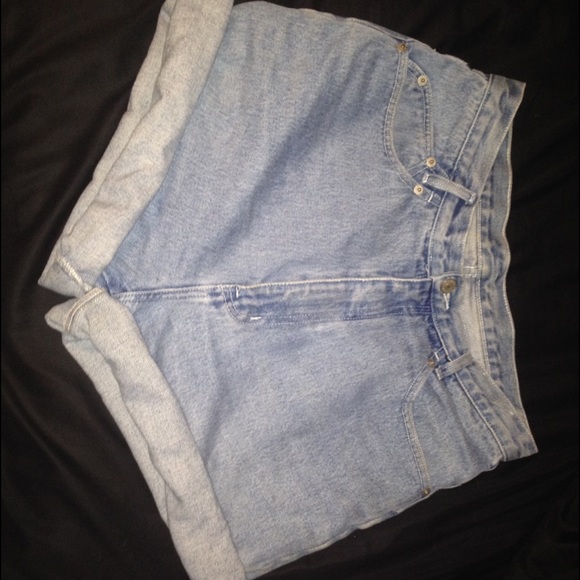 Cute cuffed denim shorts