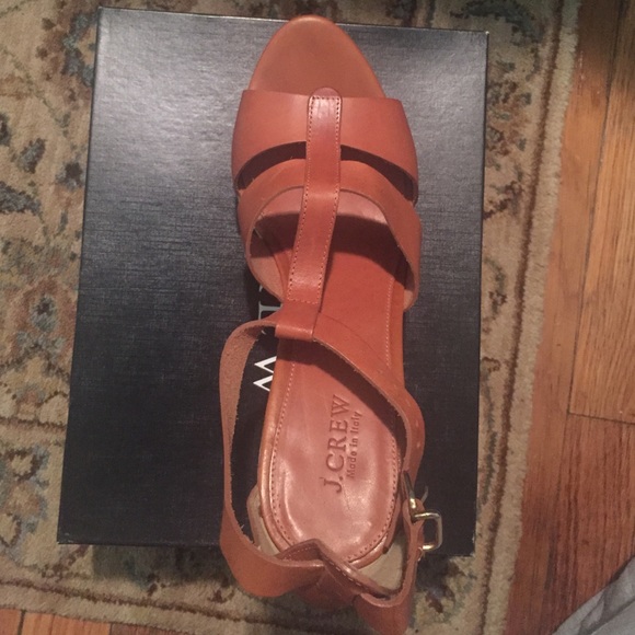J Crew wedged platform sandals