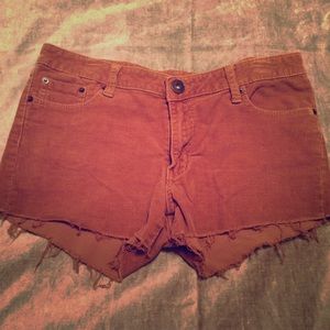 ☀️Camel Brown Corduroy Cut-Off Shorts 🐪