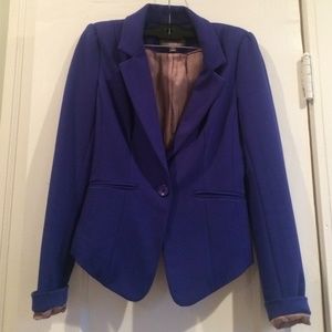 Blue Single-Button Blazer