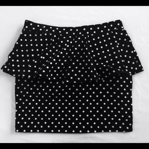 Brand new polka dot peplum skirt.