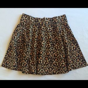 Animal print skater skirt.