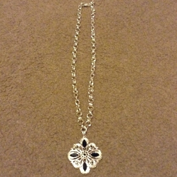 WHBM Silver & Black Necklace