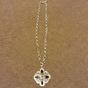 WHBM Silver & Black Necklace
