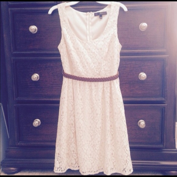 Cream colored lace dress