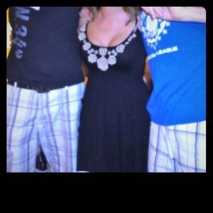 Casual LBD with crochet detail & pockets