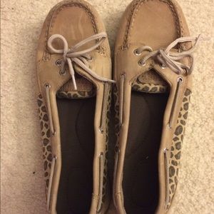 Cheetah printed Sperry Top-Siders