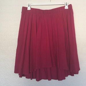Pink hi low skirt