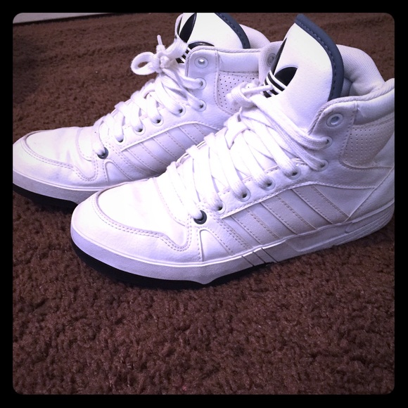 White Adidas high top