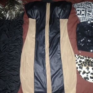 Brown & black dress