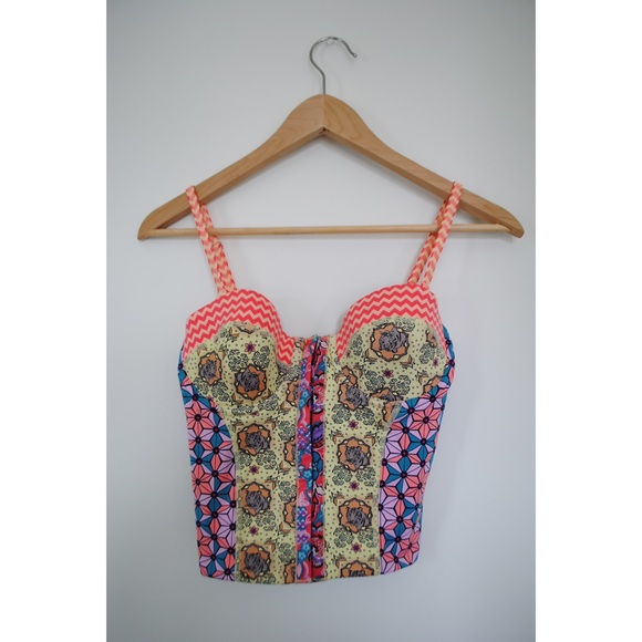 Corset open back bikini TOP