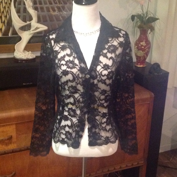 Elegant black lace top