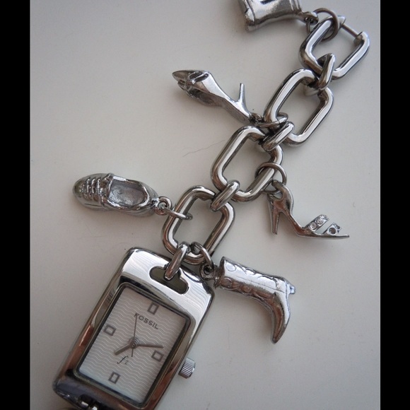 Fossil Jewelry Fossil Shoe Charm Bracelet Watch Poshmark