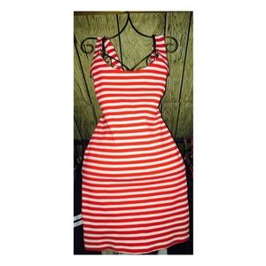 Zara Red & White Stripped Dress