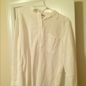 Gap white eyelet tunic