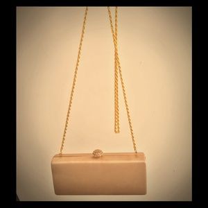 Gold Satin Evening Clutch