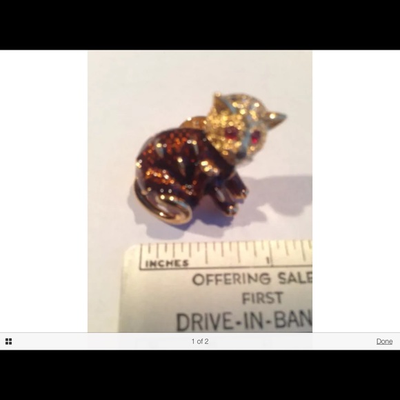 Trifari Decorative Tiger Cub Cat Pin
