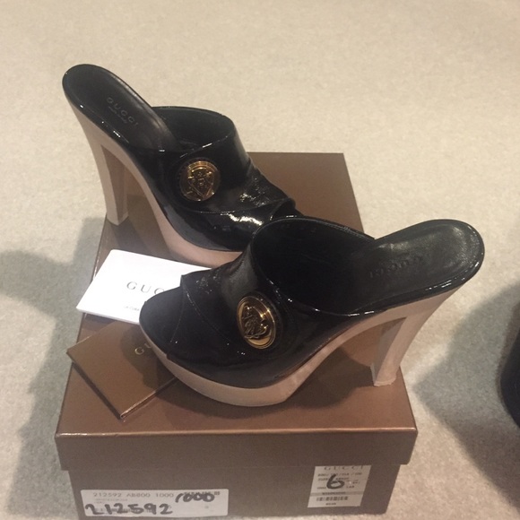 Gucci sandals black patent leather - Picture 3 of 4