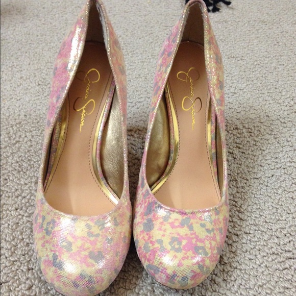 Sparkly multi-colored heals