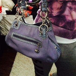 Kathy Van Zeeland periwinkle shoulder bag