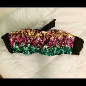 victoria secret sequin bandeau bikini top