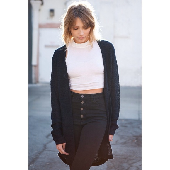 brandy melville black Louise cardigan