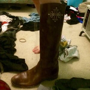 Tory burch riding boots!