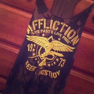 Affliction tank top.
