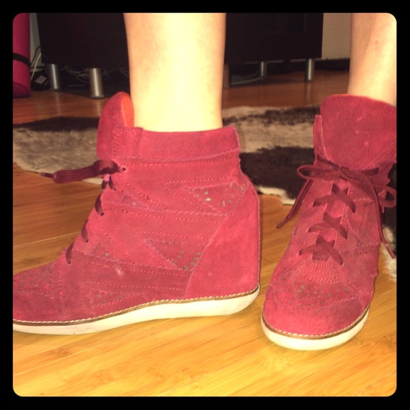 Jeffrey Campbell RARE red "venice" sneaker wedges