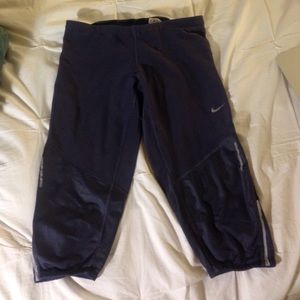 Nike dri-fit gray running capris