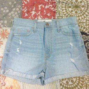 NEVER WORN light denim high waisted shorts