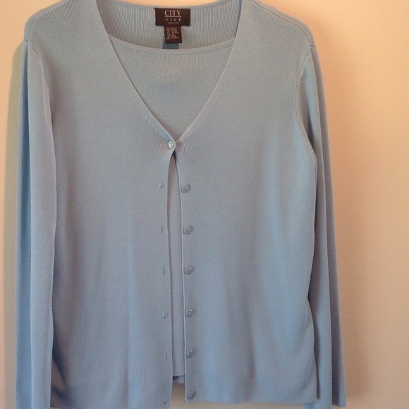 City Silk Sweater Set