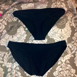 Two black bikini bottoms
