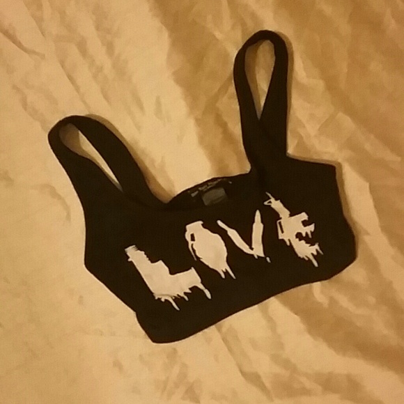 Size medium punk rock rebel sports bra