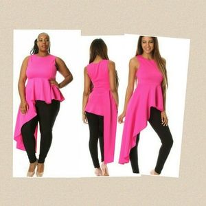 @delisha2               Assymetric Fuchsia Blouse