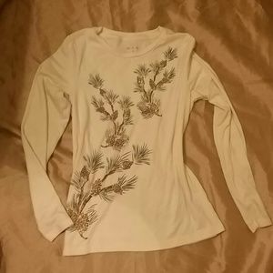 Pinecone winter long sleeve shirt festive