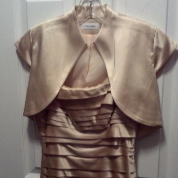 🚫SOLD🚫Gold Calvin Klein Cocktail Dress