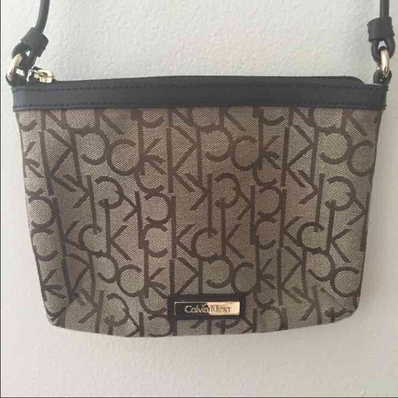Calvin Klein brown satchel cross body