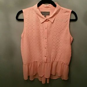 Peach peplum blouse