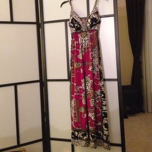 Fun-patterned maxi dress