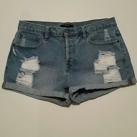 Destroyed Boyfriend Jean Shorts