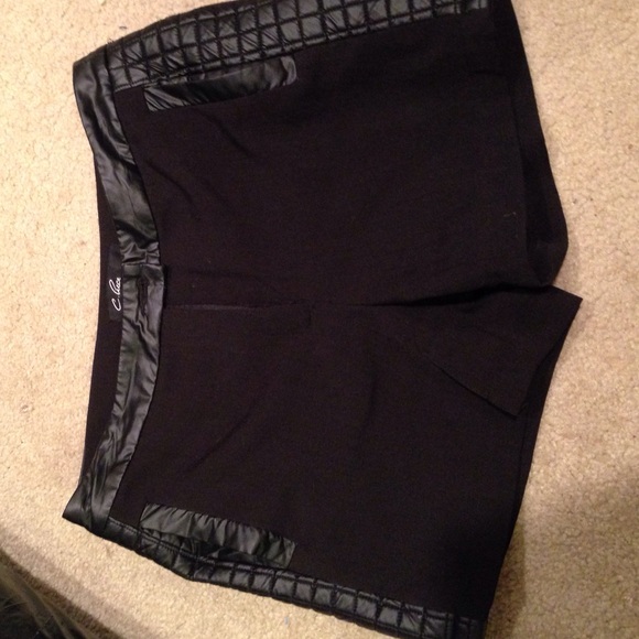 C. Luce leather trim shorts